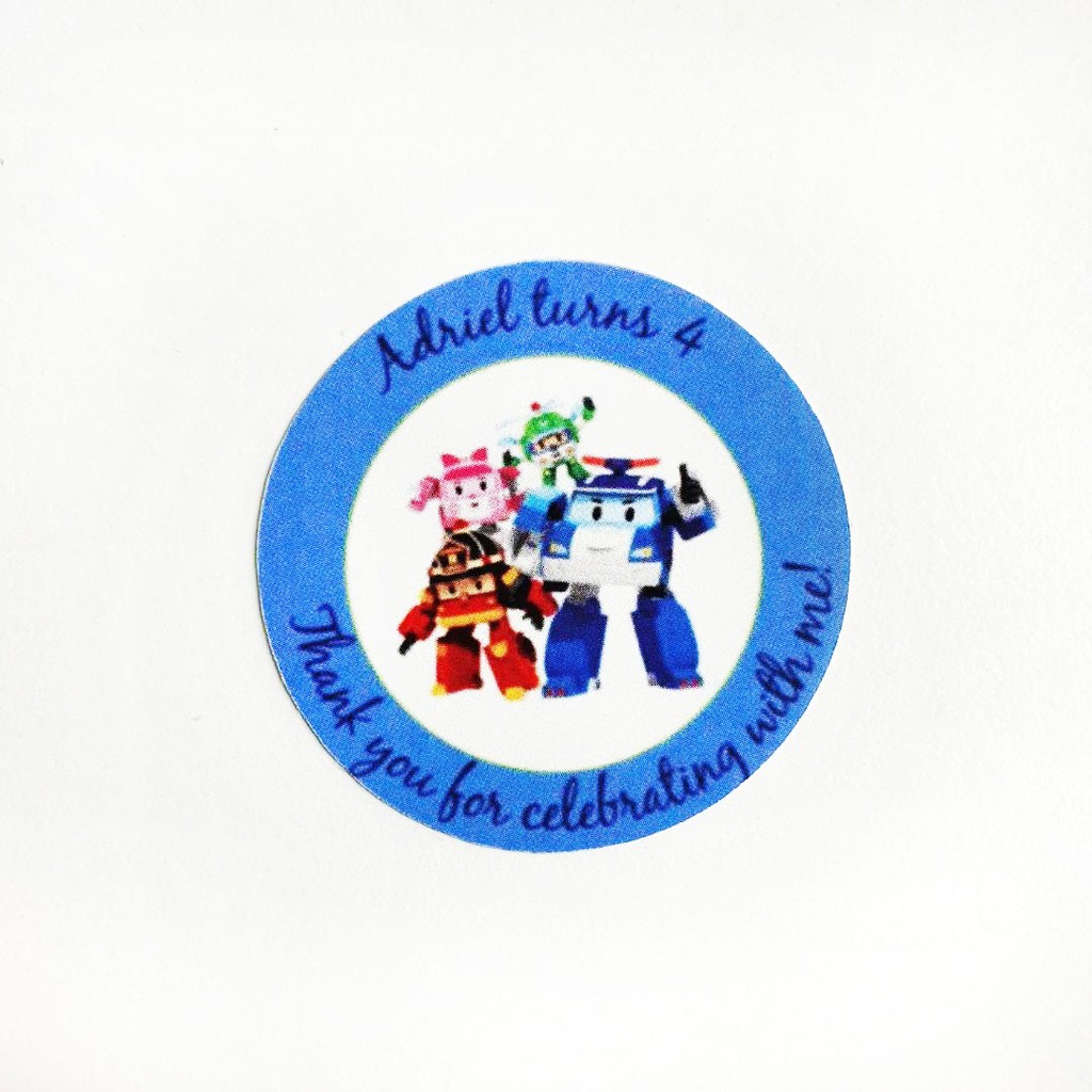 Robopoli Birthday Stickers