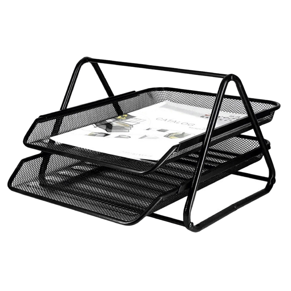 2 Tier Stackable File Holder Organizer For Magazine Paper Document