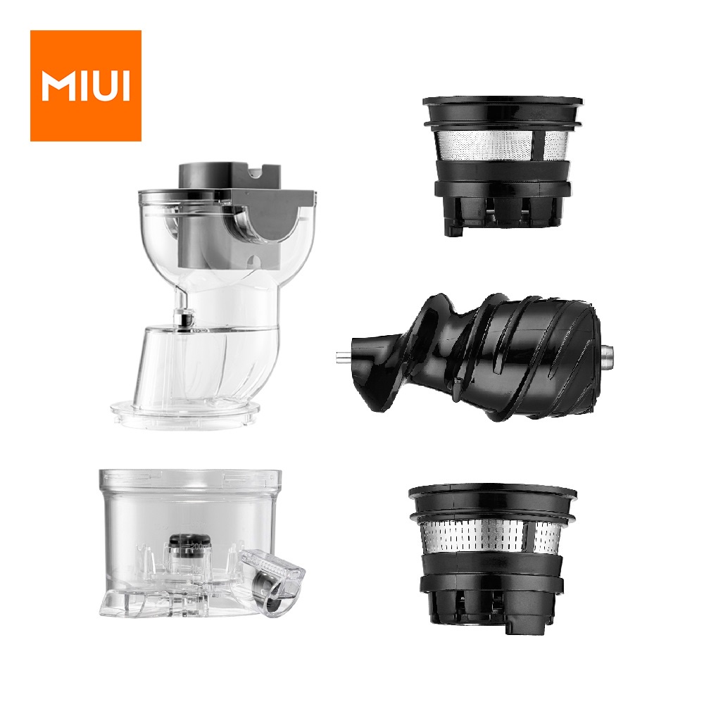 MIUI Accessories for 32M00 Slow Juicer Professional Series Accessories (Main Unit / Strainer / Ice Cream Filter / Auger / Feeder Cup / Rubber Stopper)