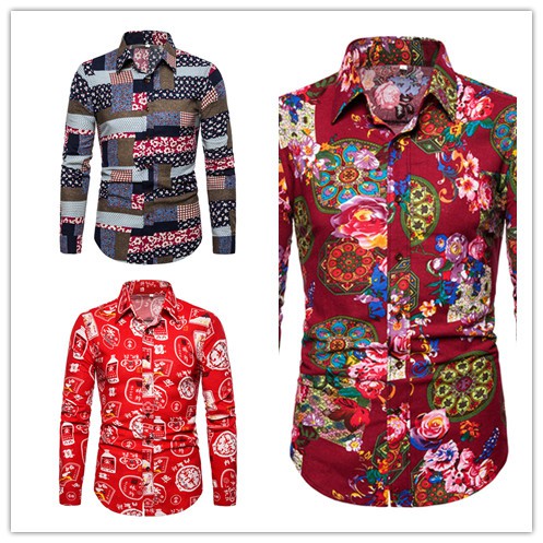 floral formal shirts mens