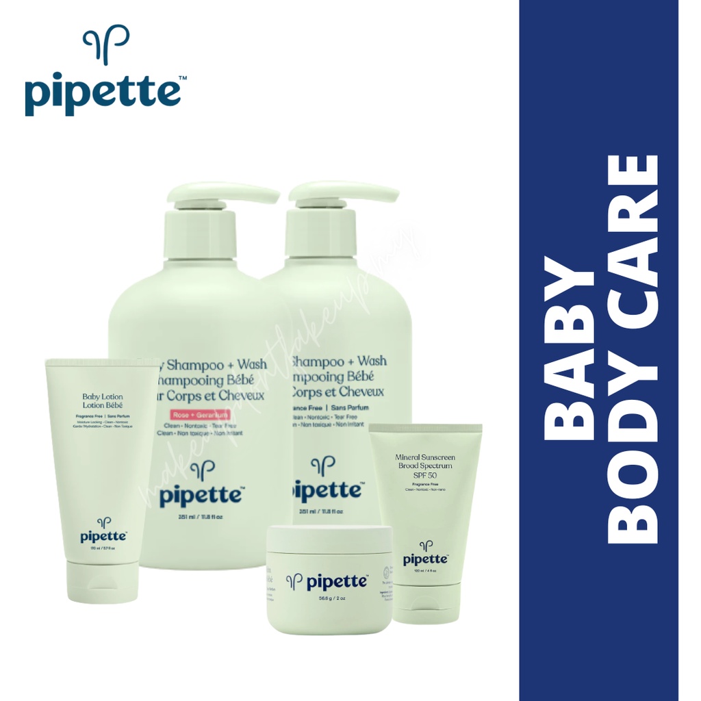 Pipette Baby Care Shampoo + Wash / Lotion / Sunscreen / Balm / Cream to