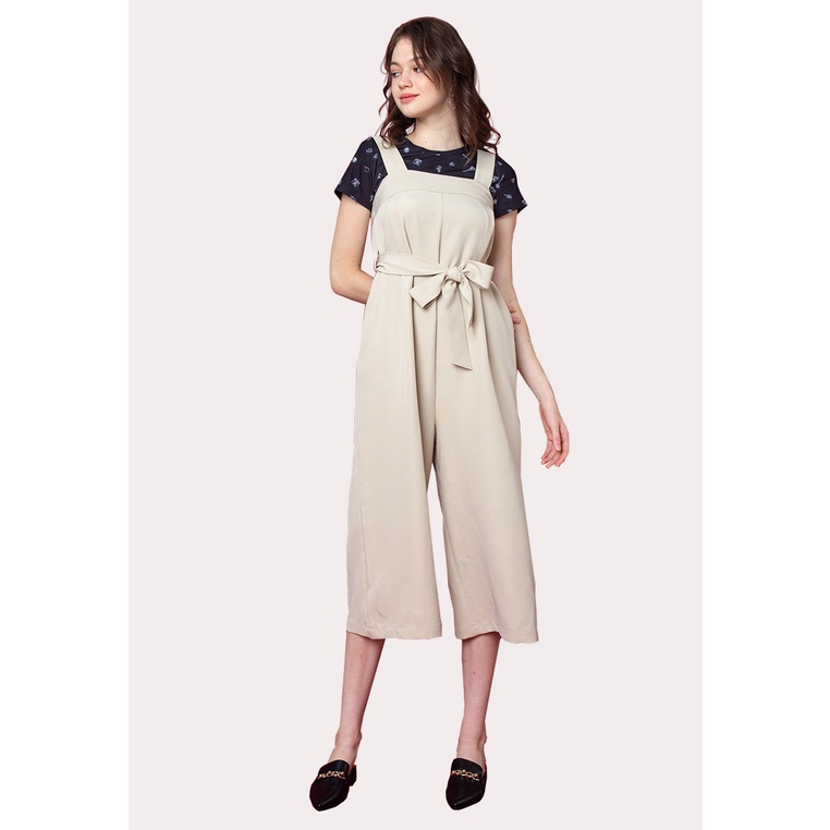 Lzzie Emily in Paris Pattern Two-Pcs Jumpsuit - Black and White