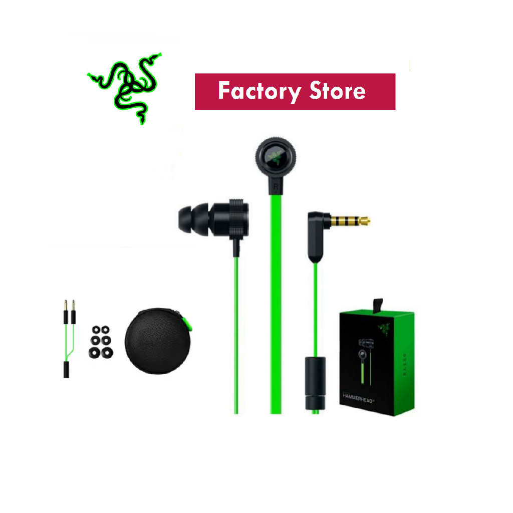 Razer Hammerhead Pro V2 Headphones Omnidirectional Microphone And Volume Control In Ear High Quality Music Headphones For Music Shopee Malaysia