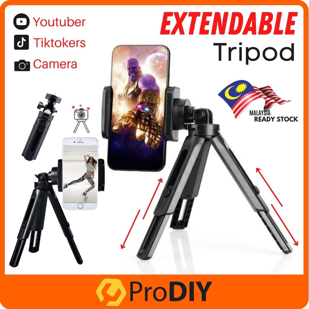 Extendable Tripod Support Mobile Phone Holder Video Live Tiktok Photography Videography Selfie Stick Monopod