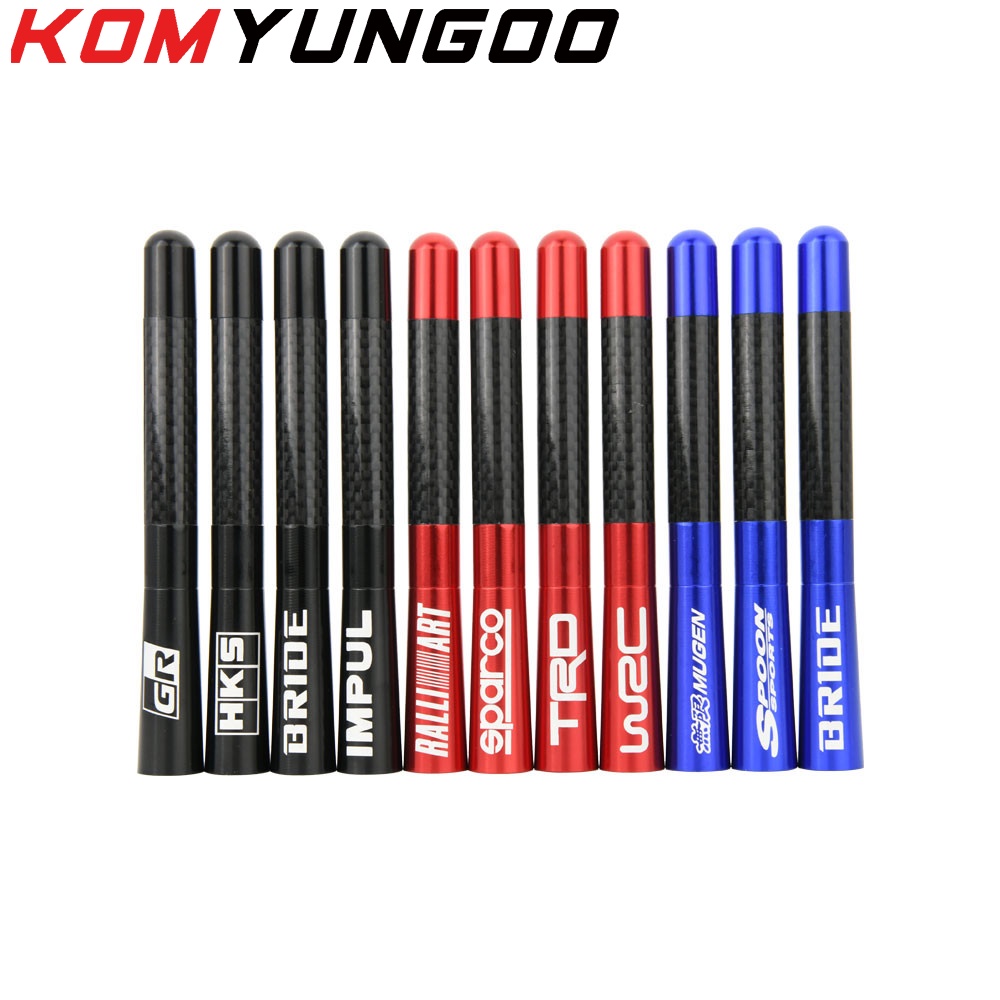 Purpose Premium Universal 12CM Carbon Fiber Antenna Car Radio FM Signal Receiver Antena MUGEN TRD GR RALLIART MOMO BR... - Image 4