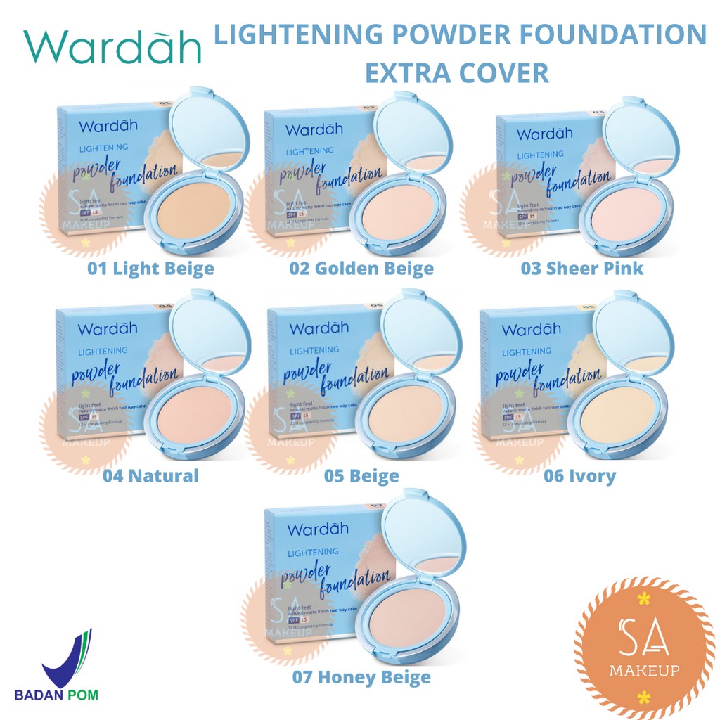 Wardah Lightening Powder Foundation Light Feel Twc Fullsize Spf 22 Wardah Two Way Cake Compact Powder