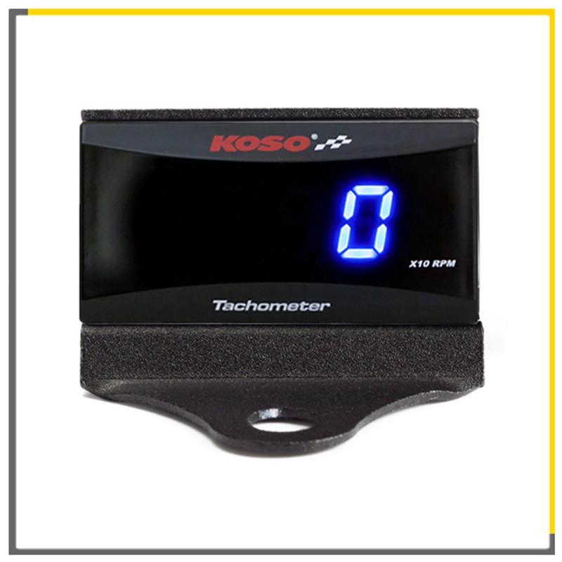 Koso Mini RPM Meter Digital Square LCD Display Tach Hour Meter