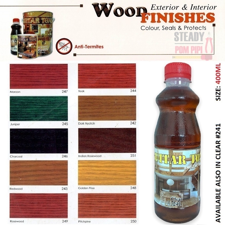 400ML GUITAR TONE WOOD VARNISH / WOOD SHELLAC / SYELEK KAYU / WOOD