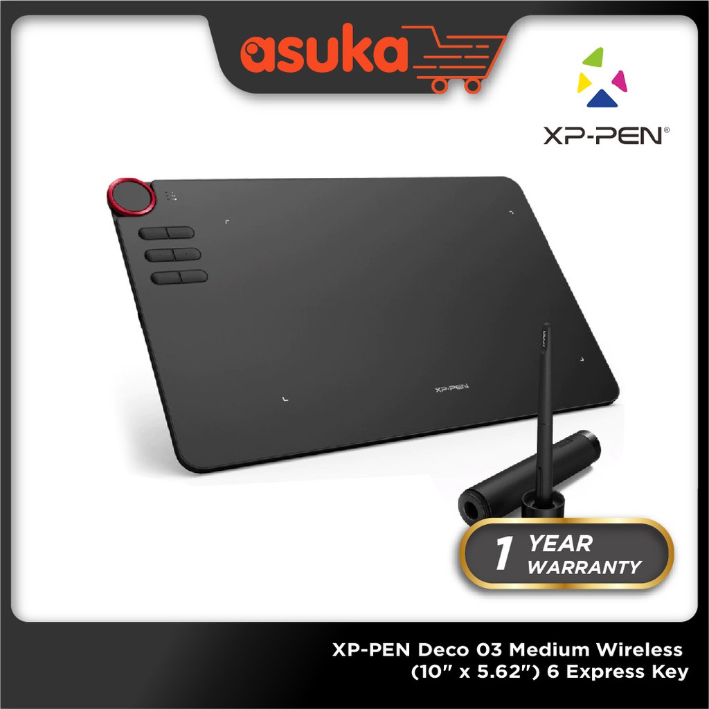 XP-PEN Deco 03 Medium Wireless (10" x 5.62") 6 Express Key