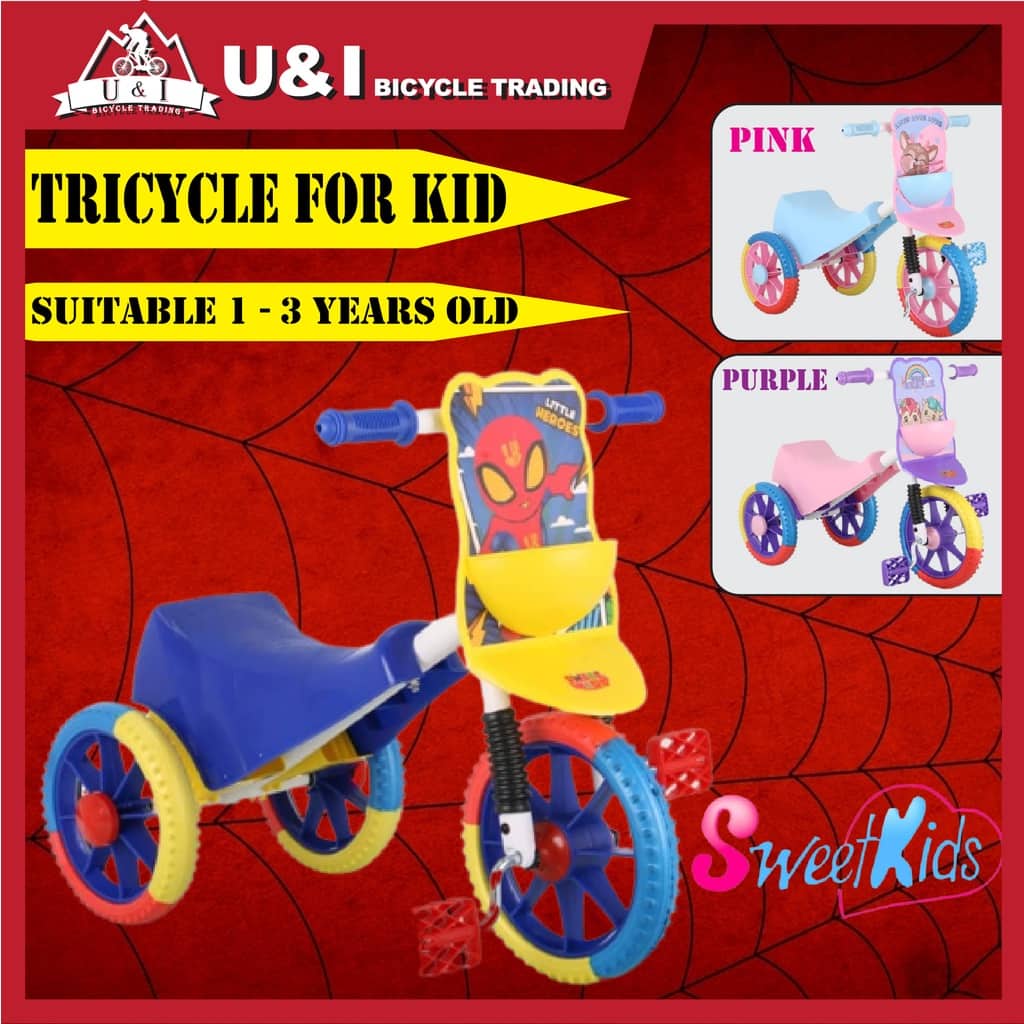 3 Wheel Tricycle/ Children Bike/ Bicycle Kids/ Basikal Tiga Roda Budak/ Kereta Budak/ 3 Wheel