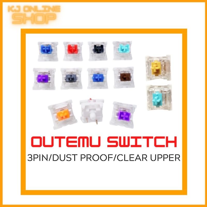 ⭐Local Stock⭐Outemu Switch for Mechanical Keyboard Axis CIY Socket SMD 3 Pin Dust proof switches