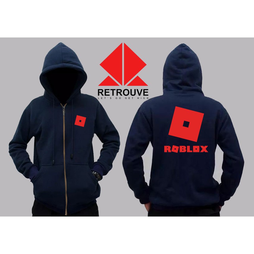 Jacket Hoodie Zipper Roblox Logo Shopee Malaysia - roblox logo sweater
