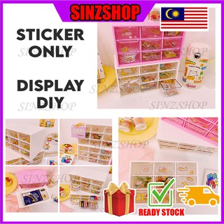 SINZSHOP [READY STOCK] Cute Sticker Suit to 9 Slot Drawer and Other Drawer Display DIY Organize