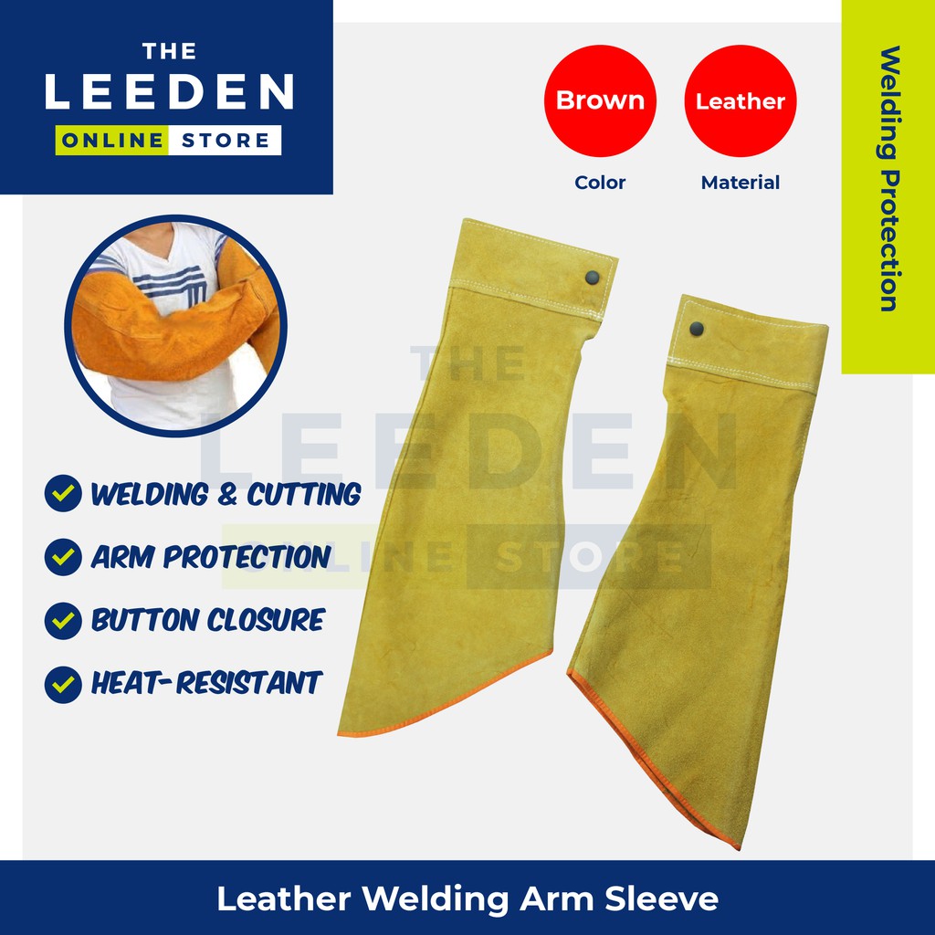 Safety Welding Leather Arm Sleeve by Leeden Online Store