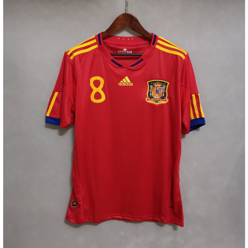 2010 Spain Home Retro Soccer Jersey Football