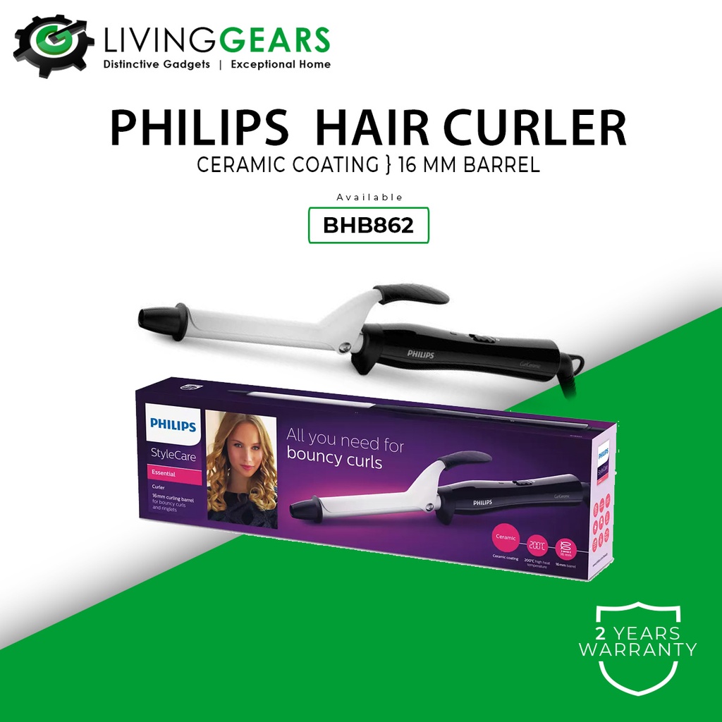 Philips StyleCare Essential Hair Curler Ceramic Coating BHB862 | Shopee  Malaysia