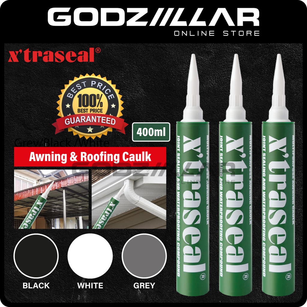 Xtraseal Awning Silicone (Black/Grey/White) Awning Caulk Roofing