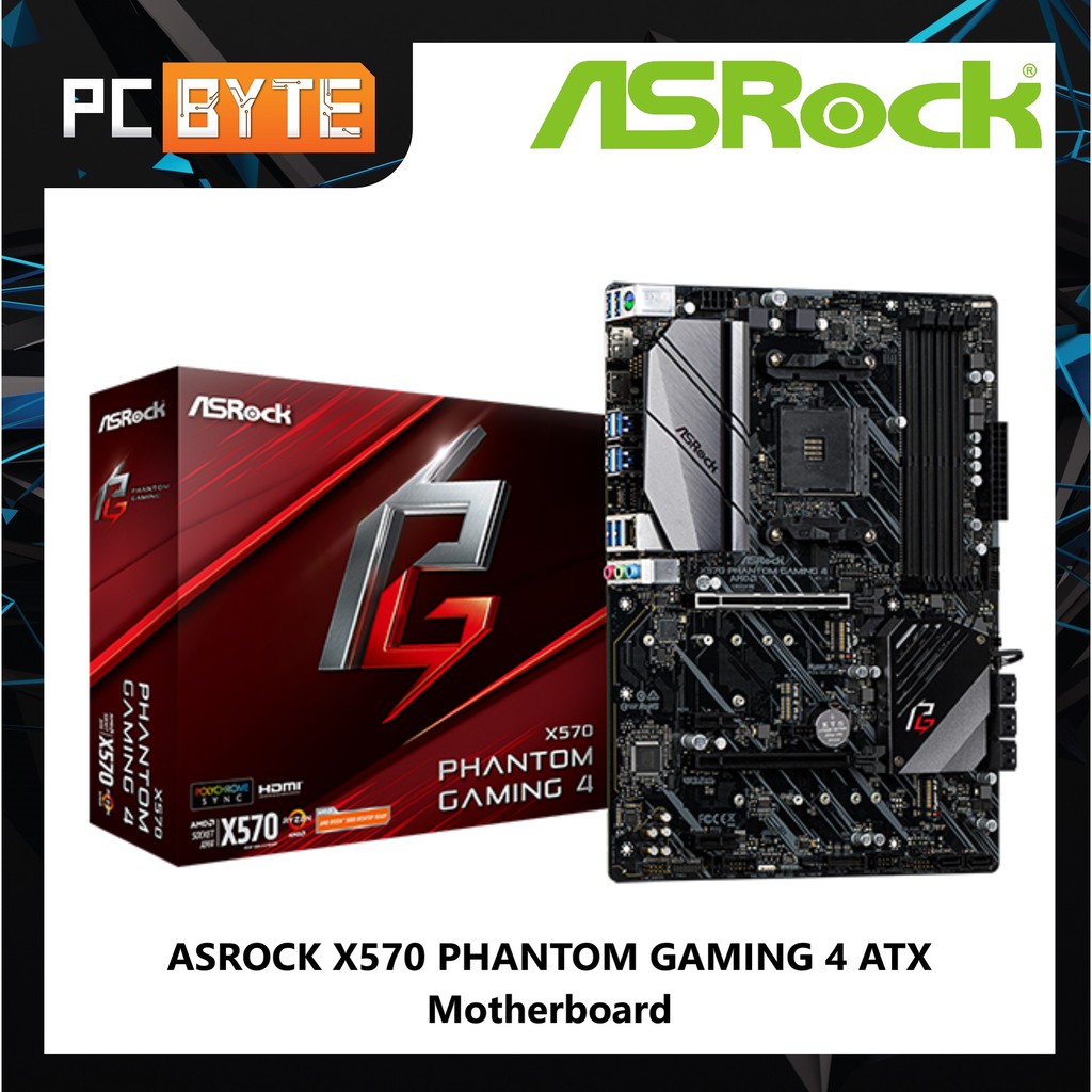 ASRock X570 Phantom Gaming 4 ATX Motherboard Shopee Malaysia