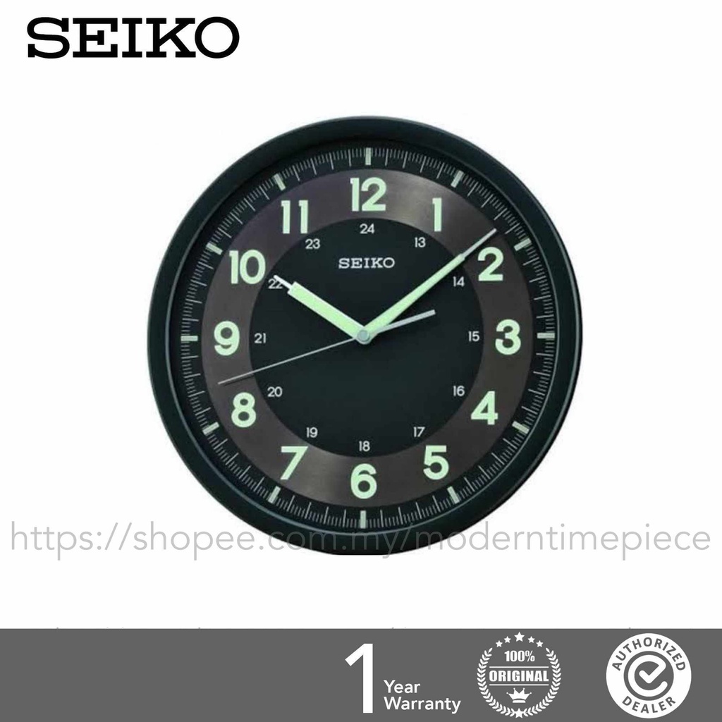 NEW & ORIGINAL SEIKO QXA628 (QXA628K) Lumibrite Glow In The Dark Quiet