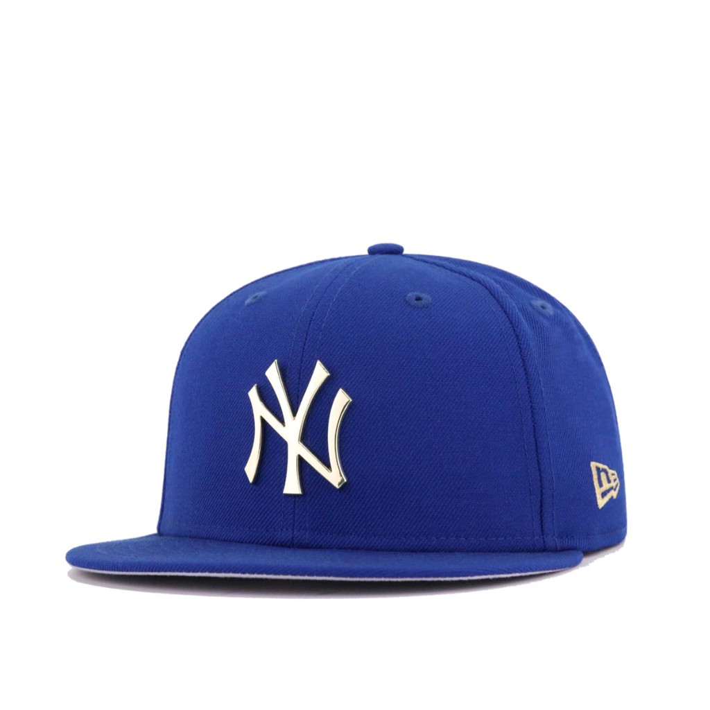 New York Yankees Authentic Light Royal Blue Gold Metal Badge New Era ...