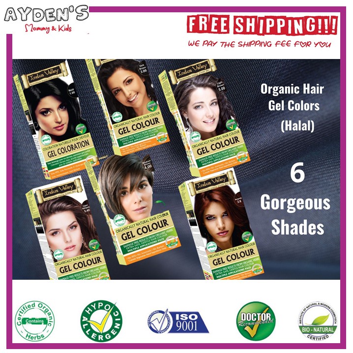 INDUS VALLEY Organic Gel Hair Color (Halal hair dye hair colour) Pewarna  Rambut | Shopee Malaysia