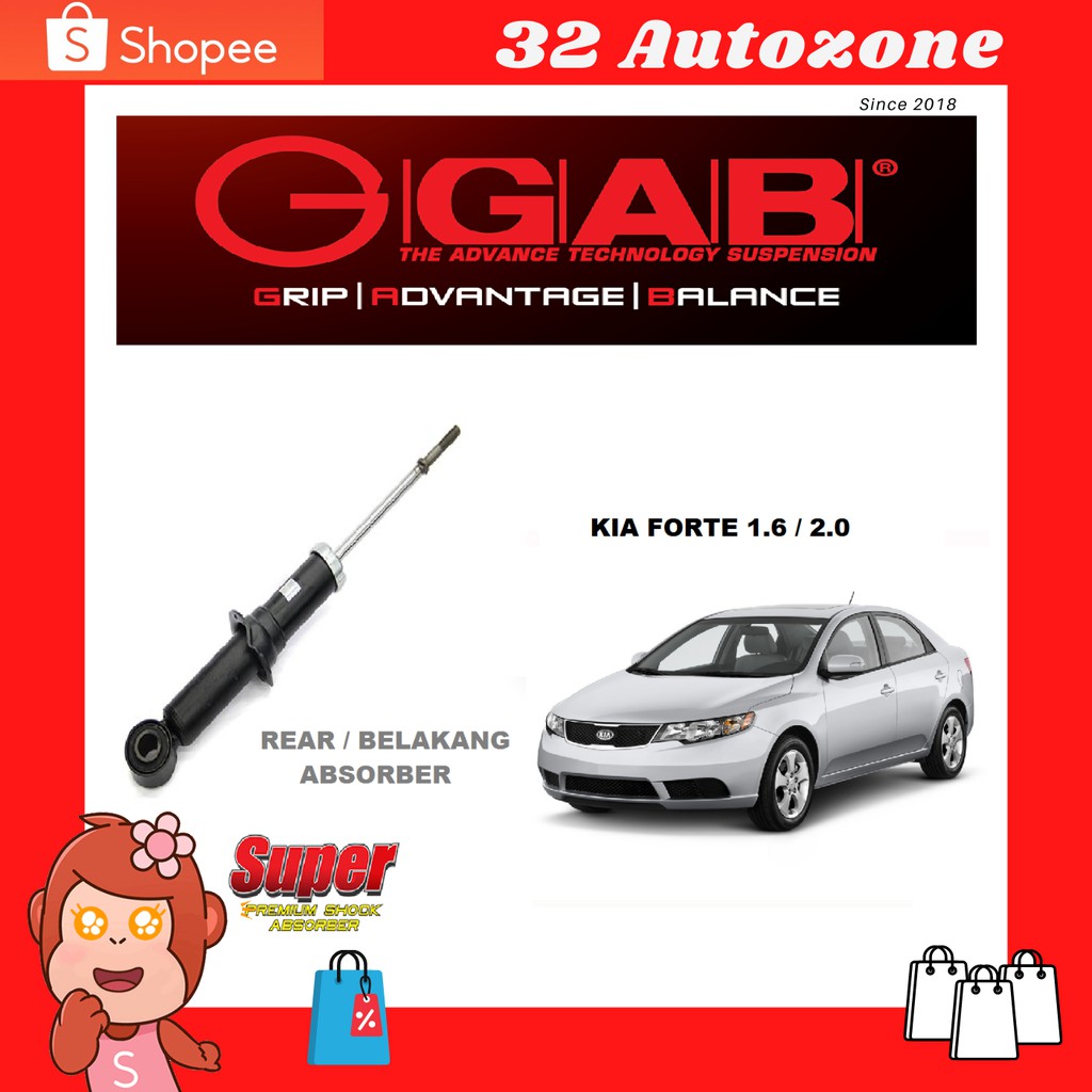 Original GAB Rear Belakang Absorber Premium Shock Absorber (2 pcs) for