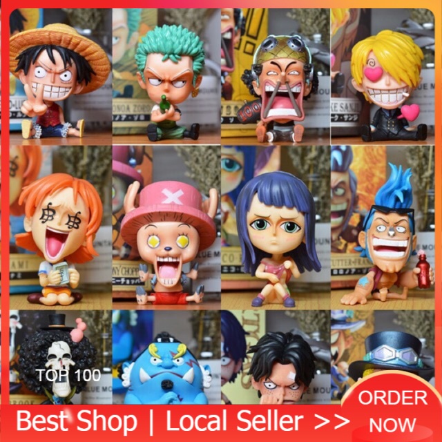 ONE PIECE : Set de 4 figurines Chopper Franky Robin et Brook WCF