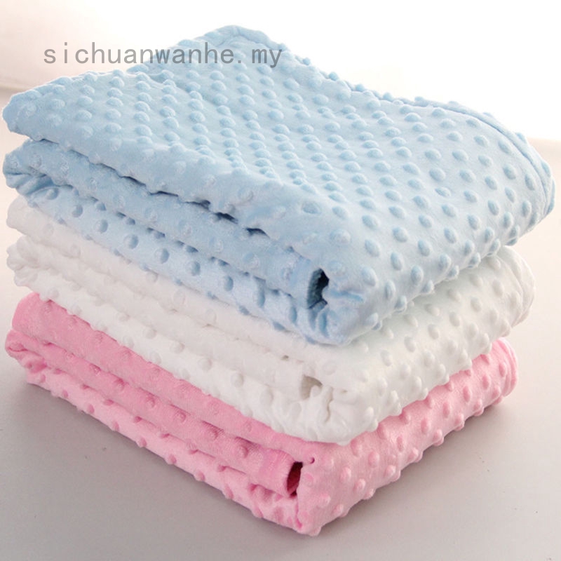 minky dot baby blanket