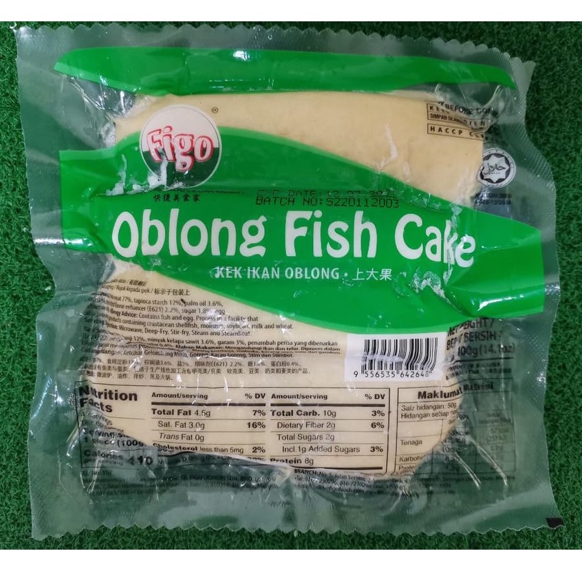 【HALAL】FIGO OBLONG FISH CAKE | 上大果（ 炸鱼饼 ） | 400G | 4PCS