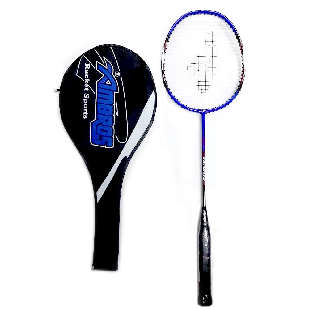 Ambros Xb One Piece Aluminium Badminton Racket With Half Cover Blue Ready To Play Shopee Malaysia