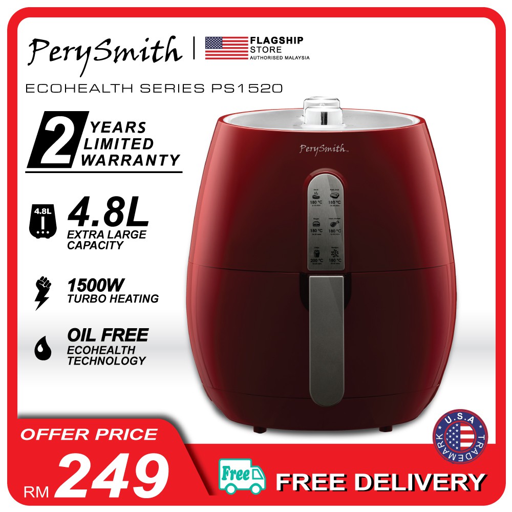 FLAGSHIP STORE PerySmith 4.8L Air Fryer PS1520 [XL Size ...