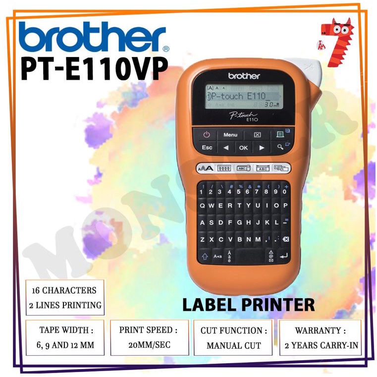 Brother PT-E110VP Handheld Labelling Machine E110 PTE100 PTE110VP ...