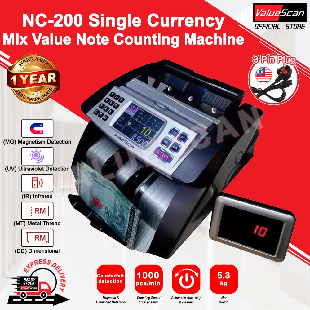 Valuescan NC200 Money Bank Note Counting Machine Counter Note Bill