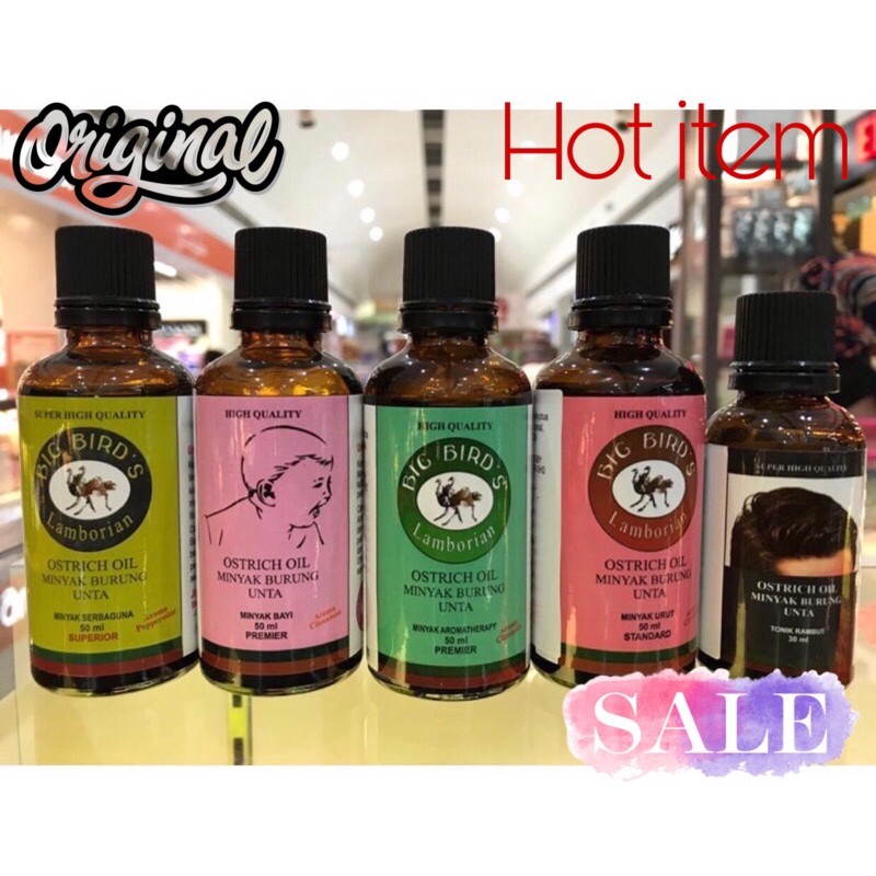 MINYAK BURUNG UNTA (aromatherapy,urutan,serbaguna dan telon)