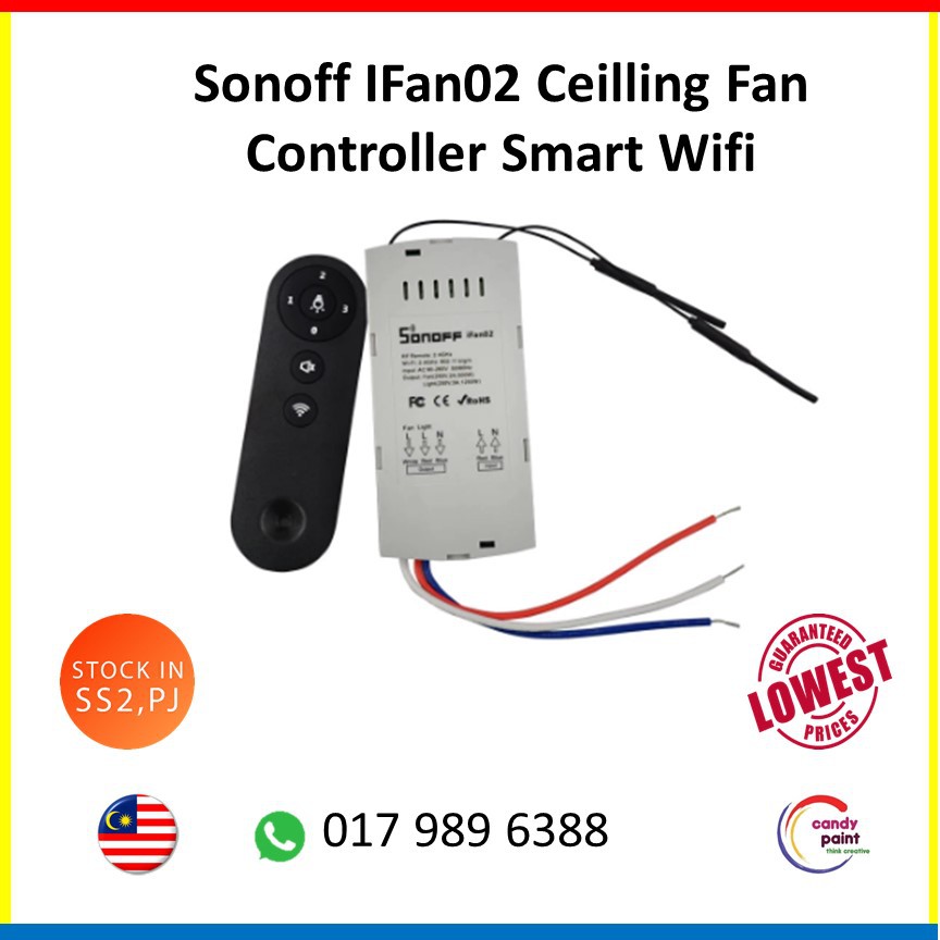 Sonoff IFan02 Convert NonSmart LED Ceiling Fan To WiFi Smart Ceiling