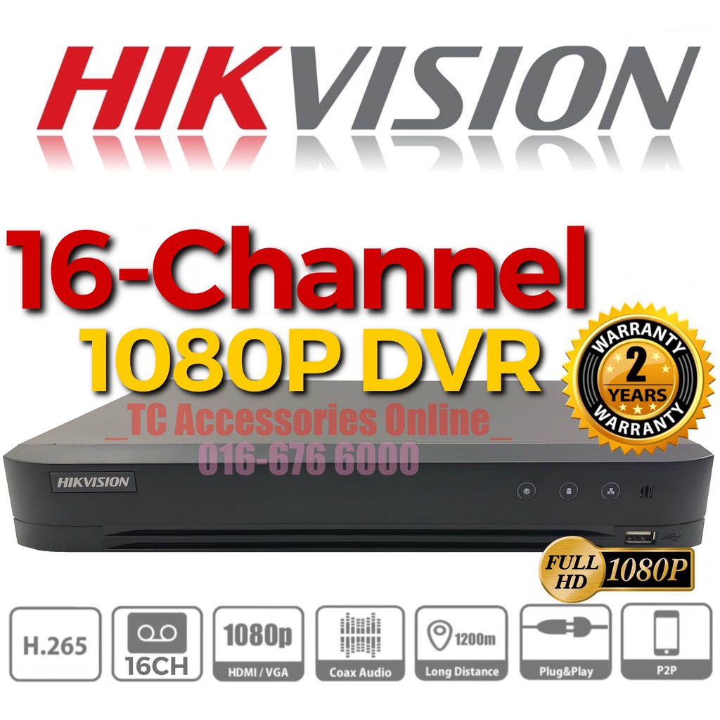 Hikvision 16 Channel 1080p 2 Hdd Dvr Hik 2mp Turbo Hd 4 0 Cctv Ds 7216hqhi K2 16ch Digital Video Recorder Full Hd P2p Shopee Malaysia