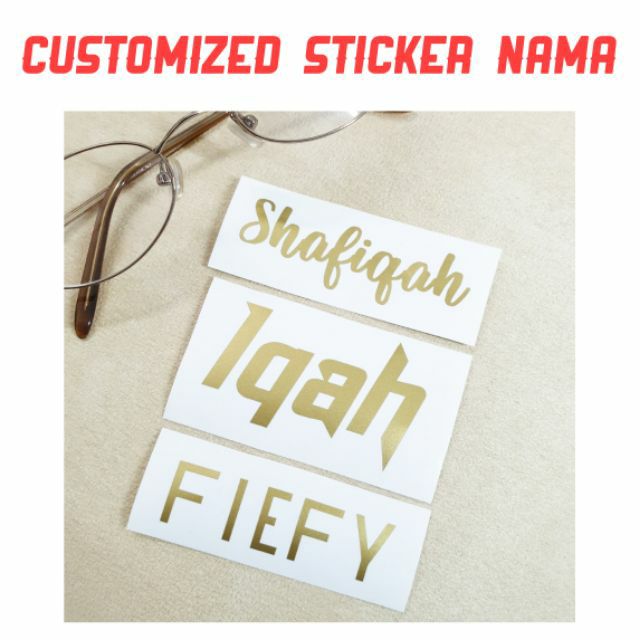 Sticker Nama Basikal