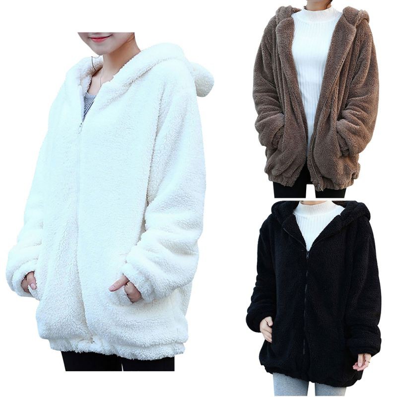 teddy bear jacket with hoodie