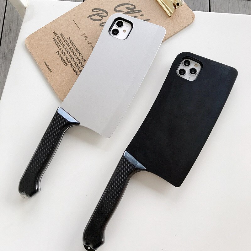 Creative Kitchen Knife Phone Case for IPhone SE2 11 Pro Xs Max XR I8 I7 Plus Phone Case