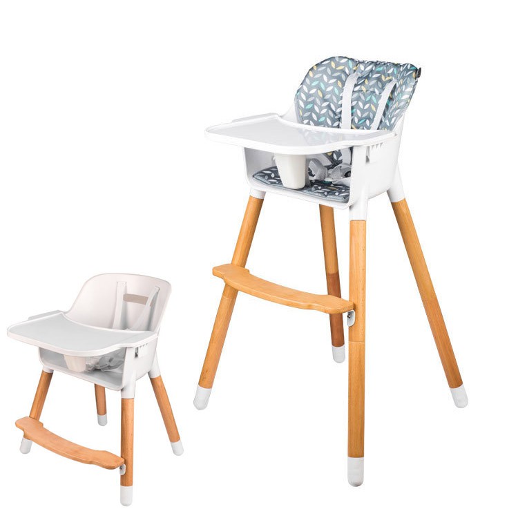 wooden high chair that grows with child