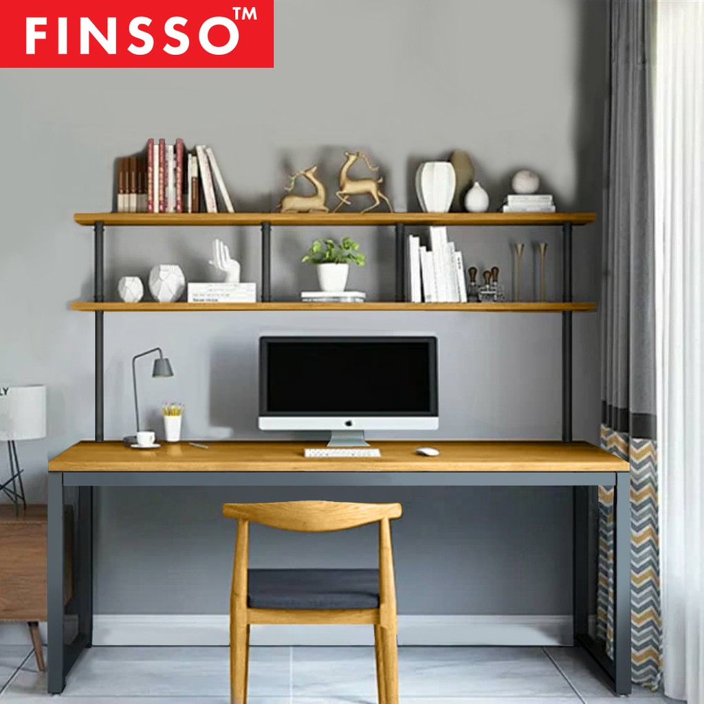 FINSSO: Mckenna Solid Rubber Wood 120x60cm Study Table / Dining Table