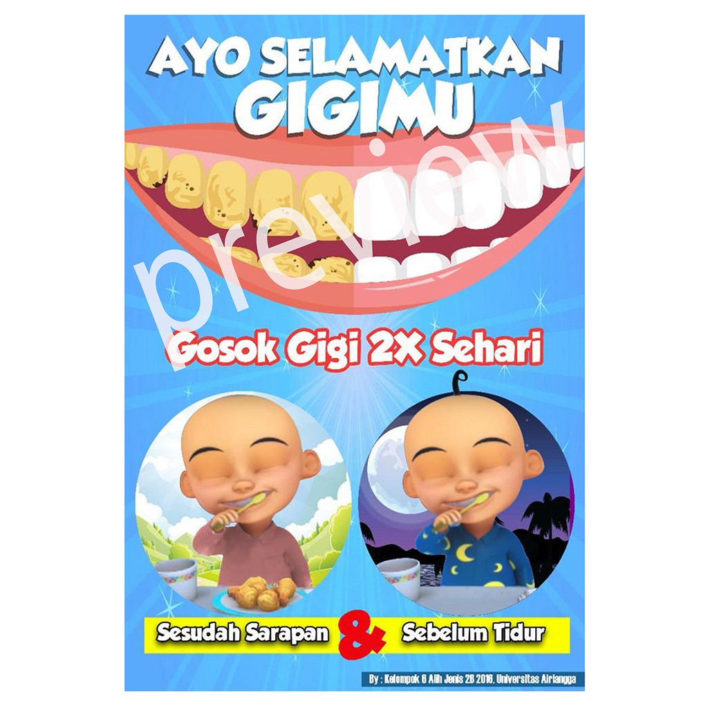 Poster Ayo Selamatkan Gigimu - Custom framed poster & canvas printing. - Releve Facile