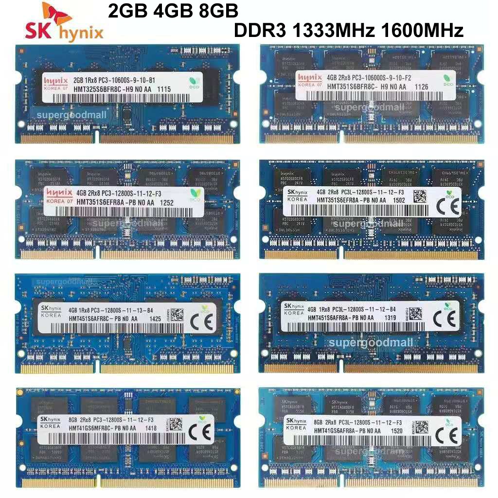SK Hynix 2GB 4GB 8GB 10600S 12800S DDR3L DDR3 1333Mhz 1600Mhz 204Pin SODIMM  Laptop Memory RAM Notebook RAM | Shopee Malaysia