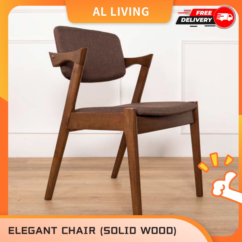 [2 UNITS IN BOX] ELEGANT Dining Nordic Eames Elegant Wood Chair Kerusi