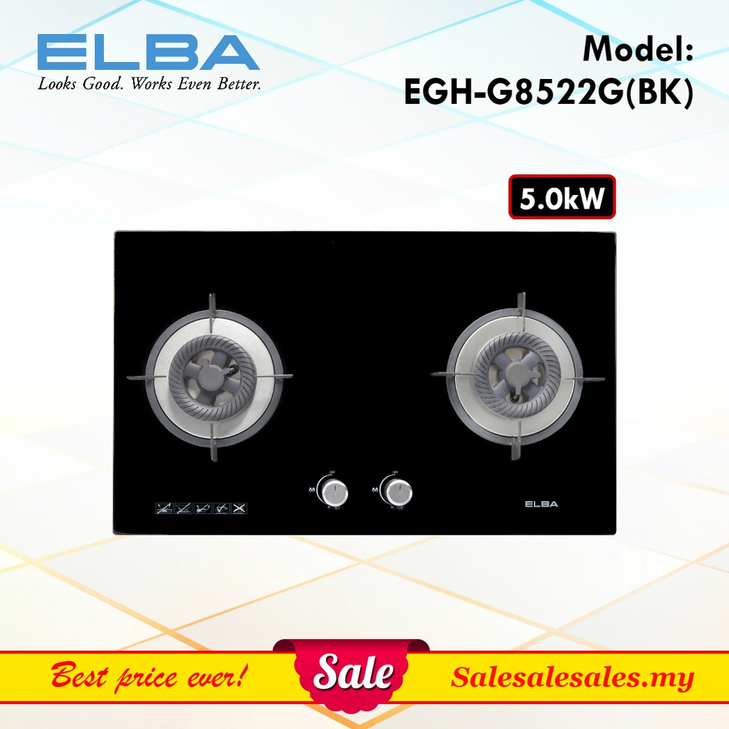 Elba Built In Glass Hob Gas Electric Dapur Kaca Gas Jenis Tanam Shopee Malaysia