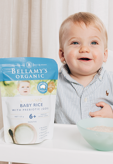 bellamy's organic baby rice with prebiotic 125g