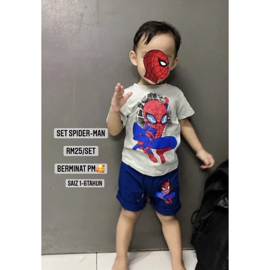 T SHIRT SPIDER-MAN RAYA & SET SPIDERMAN