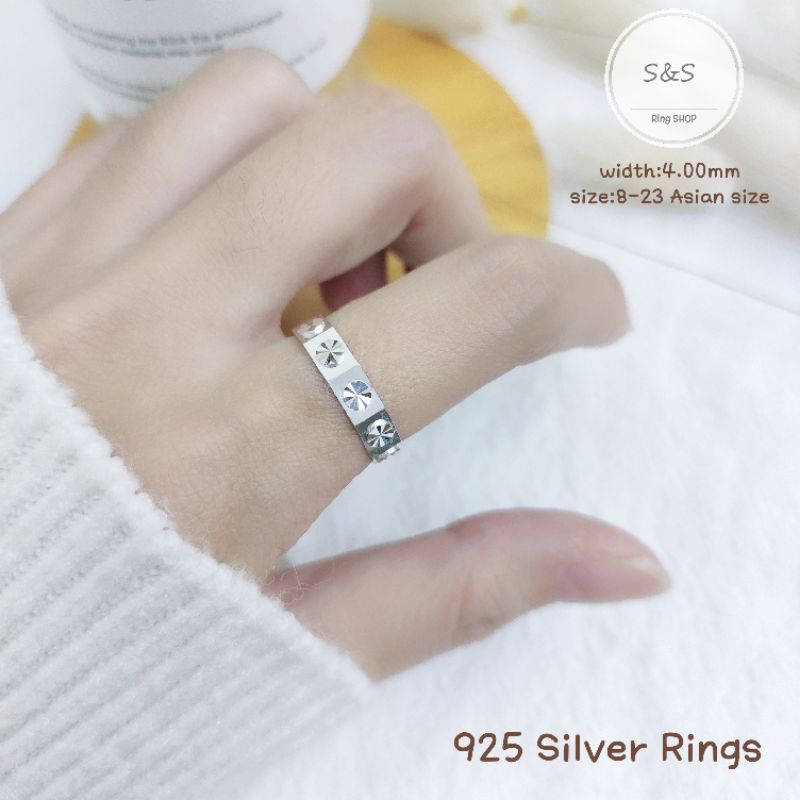 925 Silver Ring Unisex Cincin Perak 925 纯银戒指 Single Ring /Couple Ring /Cincin Perempuan/Cincin Laki