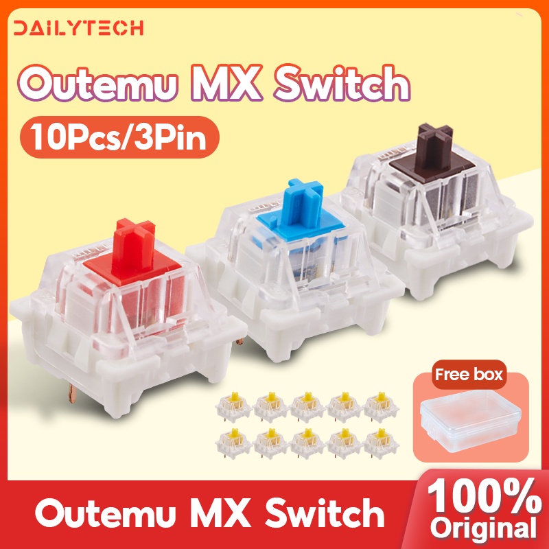 10Pcs Outemu 3Pins Switches For Mechanical Keyboard Replacement Switch