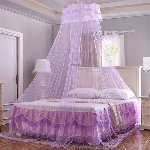 Round Lace Curtain Dome Bed Canopy Netting Princess Mosquito Net